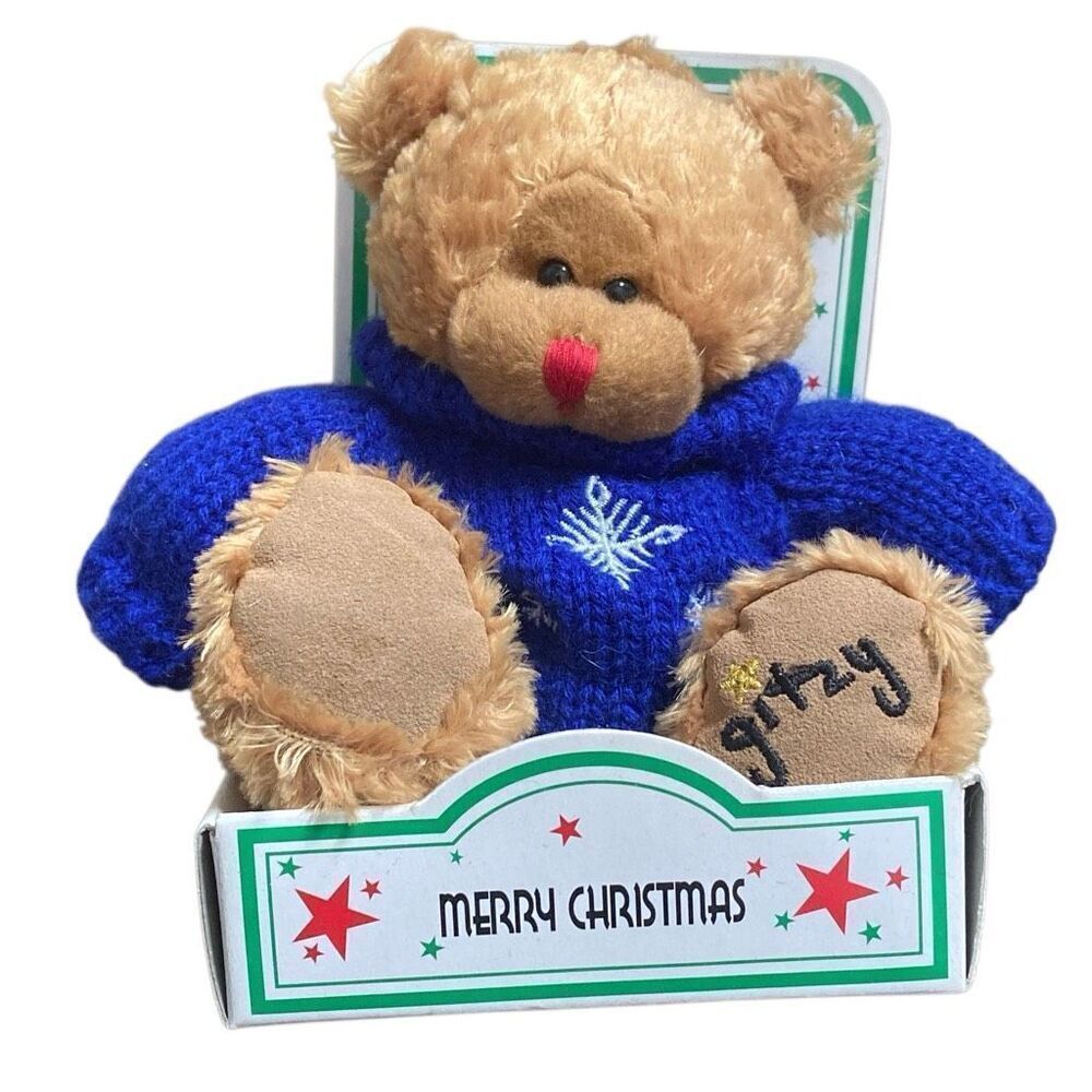 BEVERLY HILLS TEDDY BEAR GITZY CHRISTMAS NEW IN BOX holiday sweater gift Vtg htf